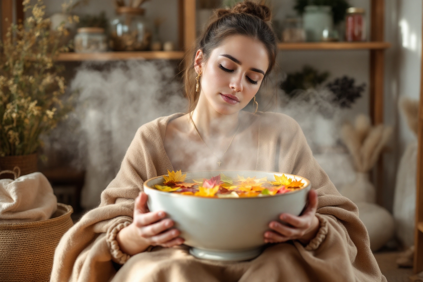 L’infusion magique d’automne : un bain de vapeur aux feuilles sauvages pour faire renaître votre peau !