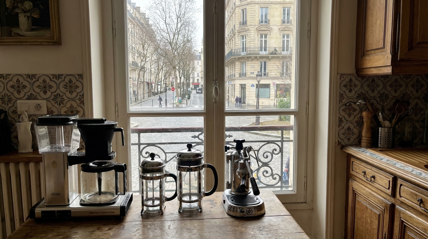Cafetière filtre, piston ou expresso : différences de goût, prix et entretien pour bien équiper sa cuisine en 2026