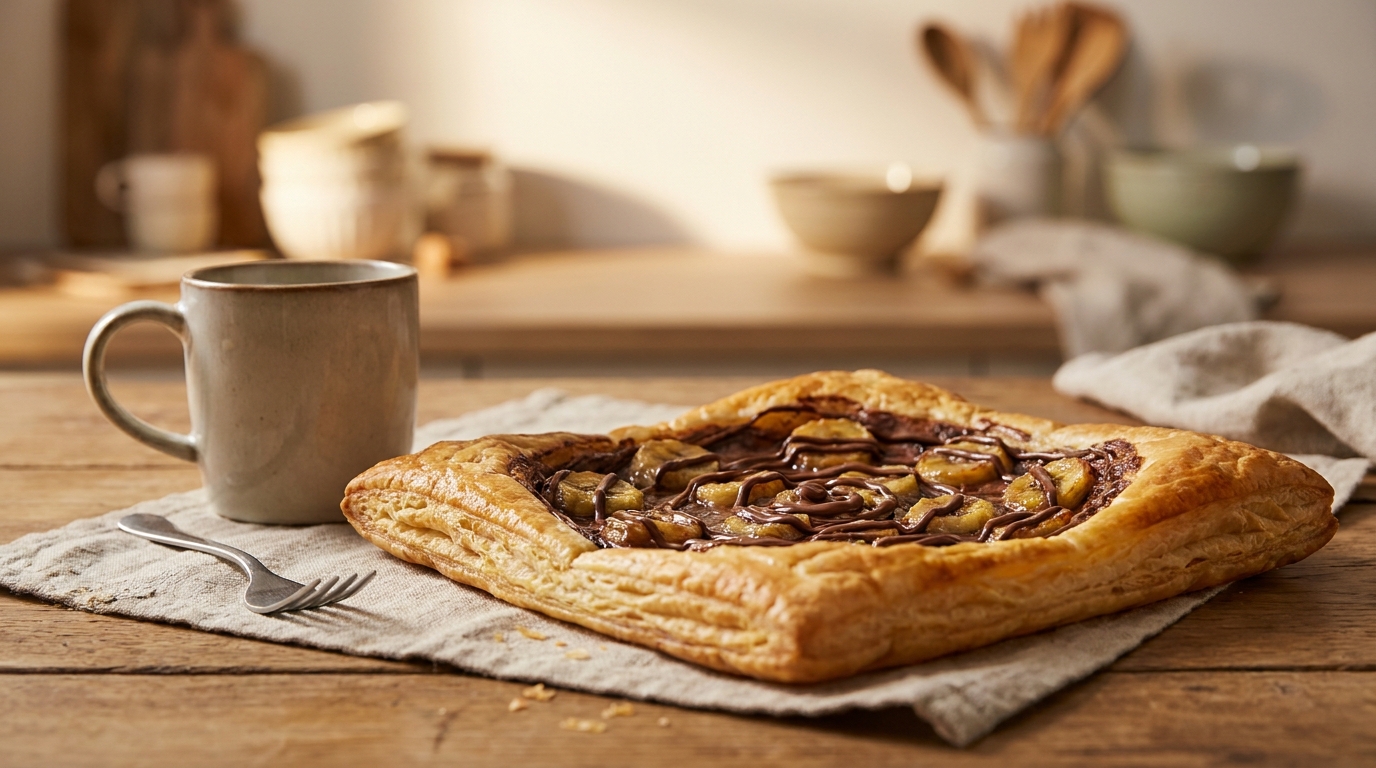 Fini les desserts qui demandent une liste d’ingrédients à rallonge : cette tarte chocolat-banane crousti-fondante ne demande presque rien et se prépare en un rien de temps